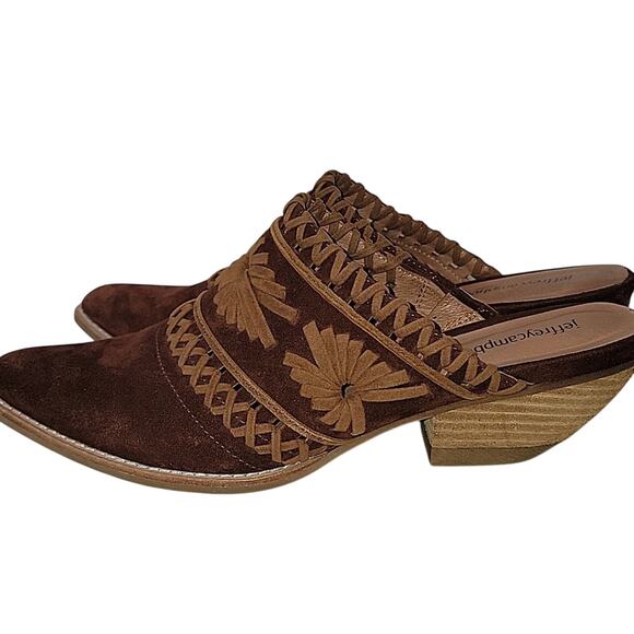 Jeffrey Campbell Billy Suede Western Boho Mules, 8.5 - Picture 3 of 9